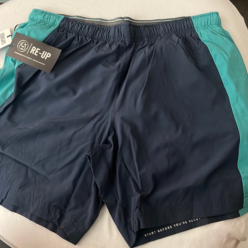 Men's Peloton - Fourlaps 7" Athletic Lined Bolt Short - Blue - Large